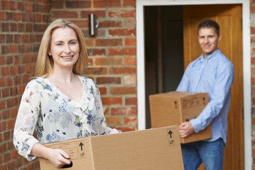 Loading furniture into a van for a Crystal Palace property move