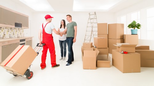Packing and transporting office furniture during a Crystal Palace relocation