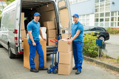 Packing boxes and furniture for a Crystal Palace house move